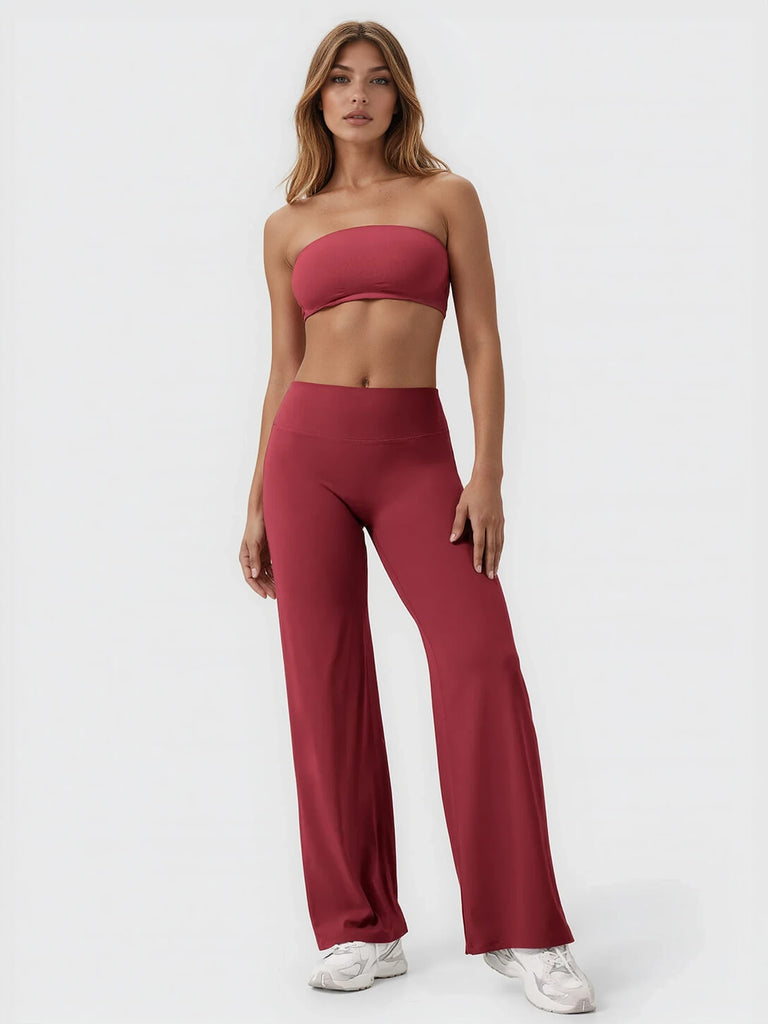 Red Straight Leg Leggings