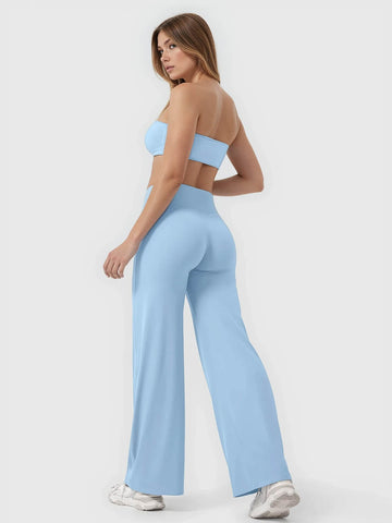 Blue Straight Leg Leggings